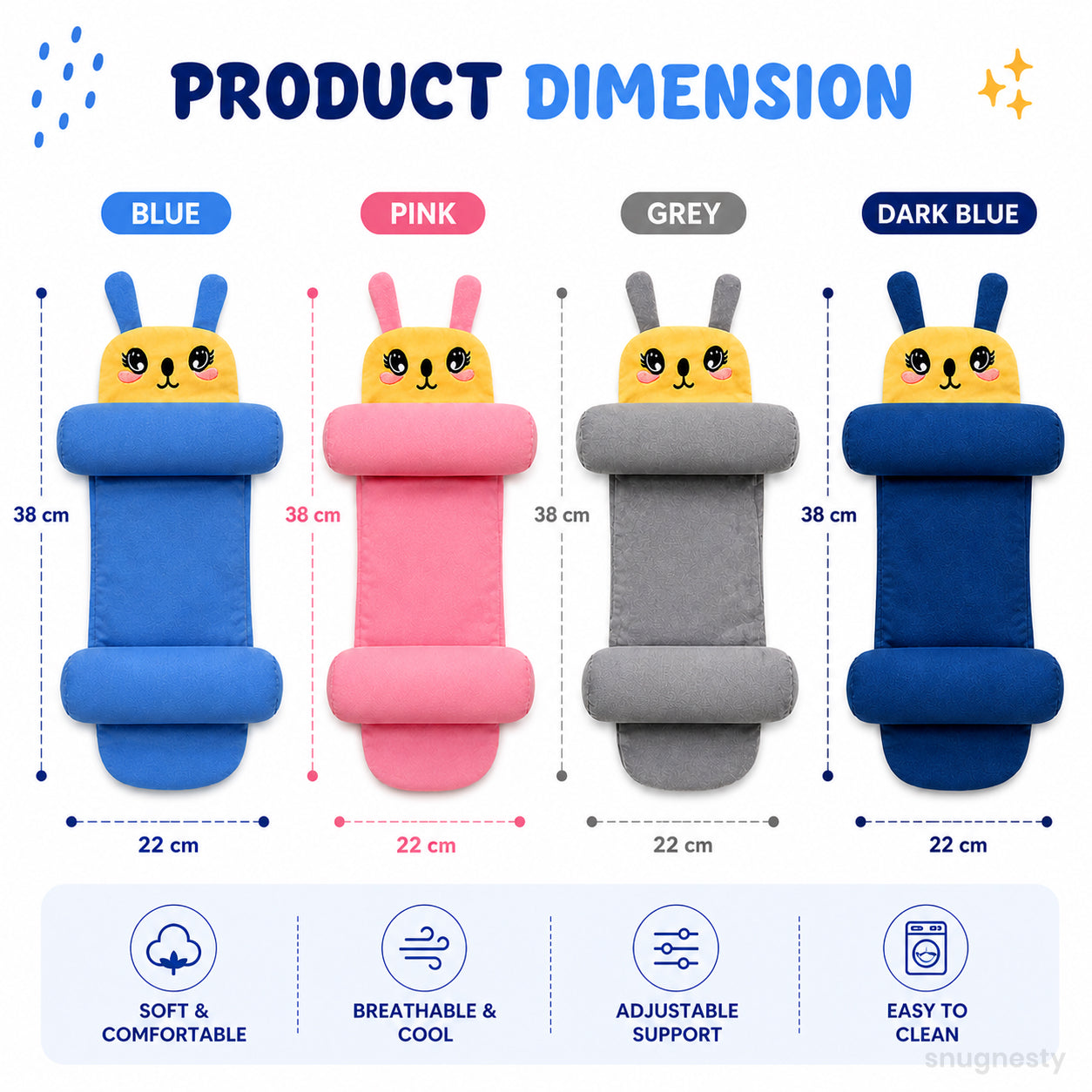SnugNest™ Baby Head Shaping Pillow