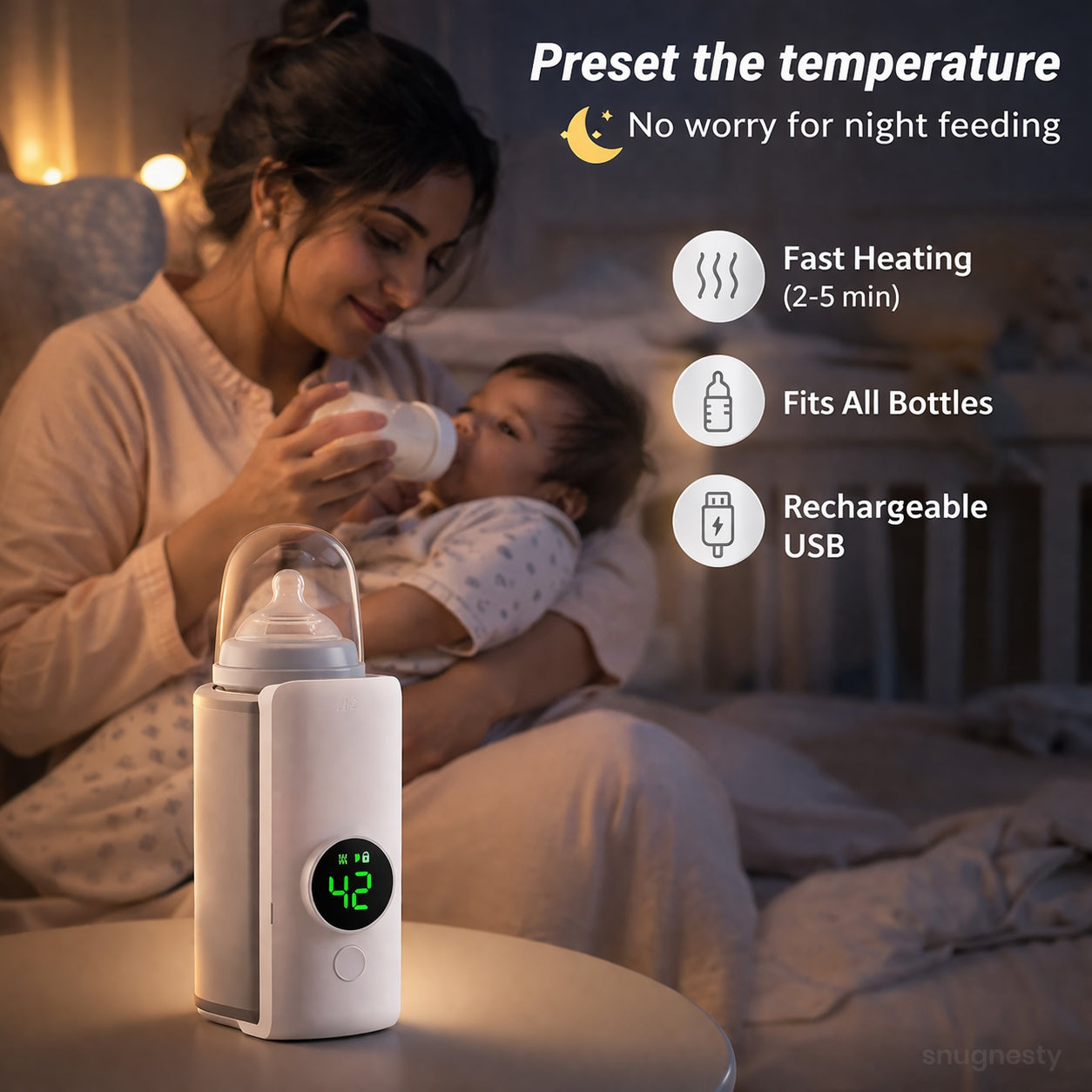 SnugWarm™ Portable Bottle Warmer